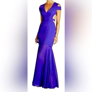 ⭐️ BCBG MAXAZRIA Ava Cut Out Gown in Persian Blue (Purplish Blue) ⭐️